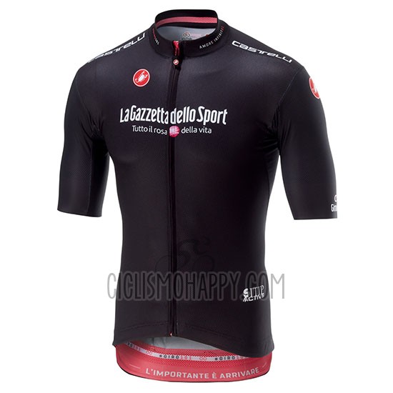 Giro D'italy Cycling Jersey Bib Short 2018 Men Short Sleeve Black